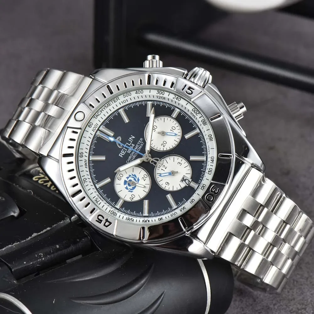 

Лидер продаж, часы AAA Breitling для мужчин, многофункциональные высококачественные полностью стальные автоматические часы с датой, деловые спортивные женские часы