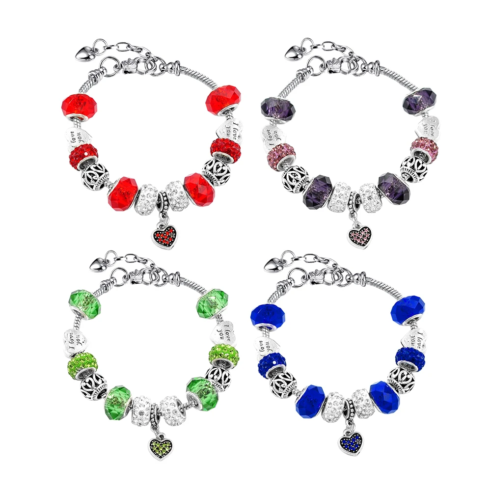 

Unicorn Heart Shape Snake Chain Bracelet 925 Silver fit for Original Anniversary Romantic Jewelry for Women Gifts