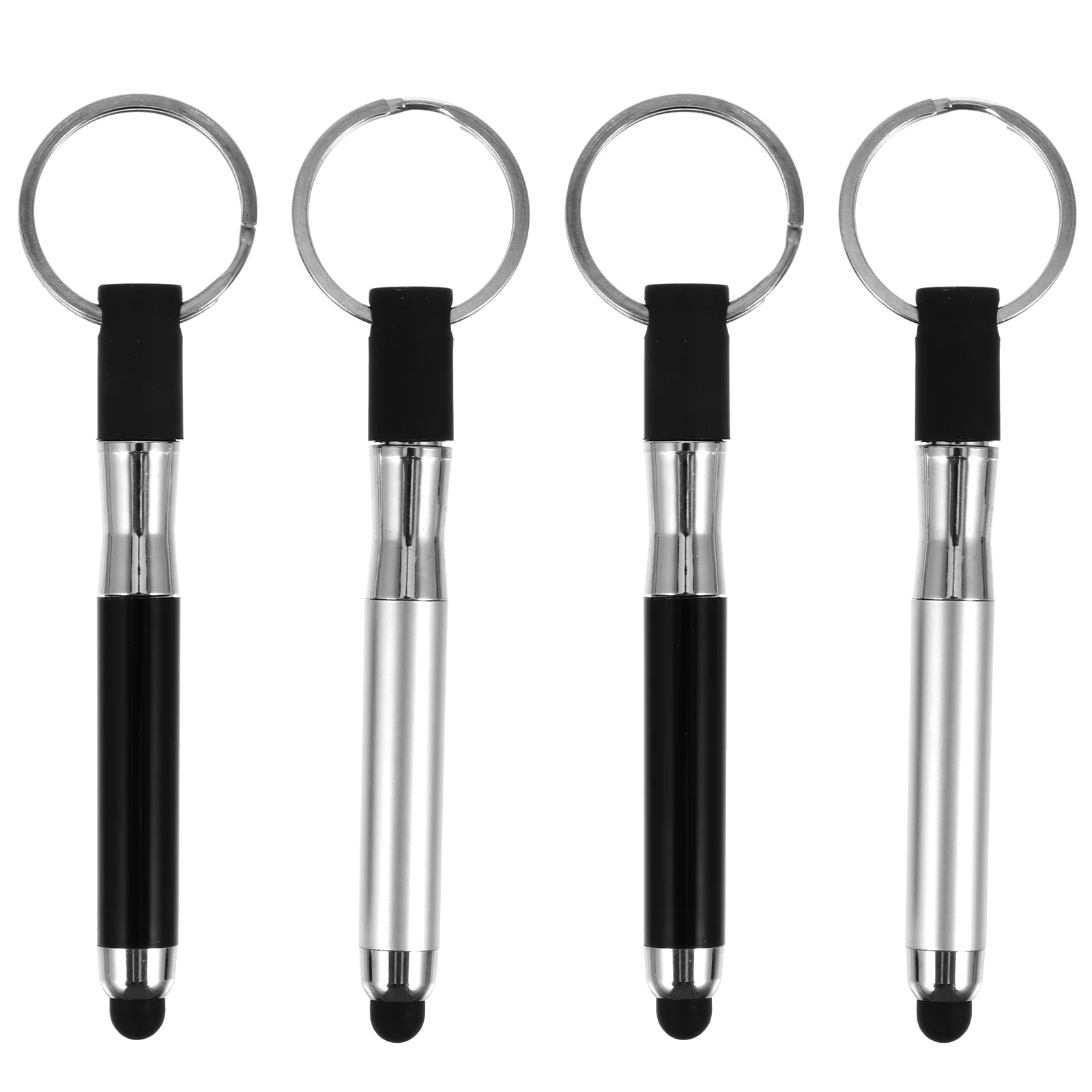 

4pcs Capacitive Stylus Key Rings Touch Screen Ballpoint Pens Key Chains