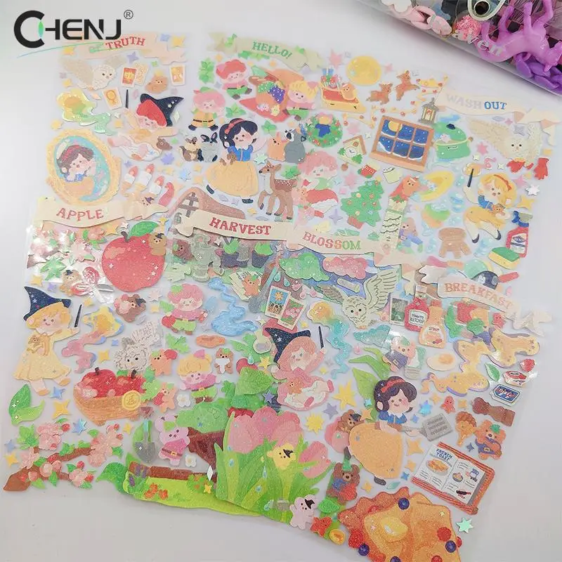 

1PC Lovely Fairy Tale Theme Scenery Sticker DIY Scrapbooking Journal Collage Star Chasing Album Decoration Students Stationary