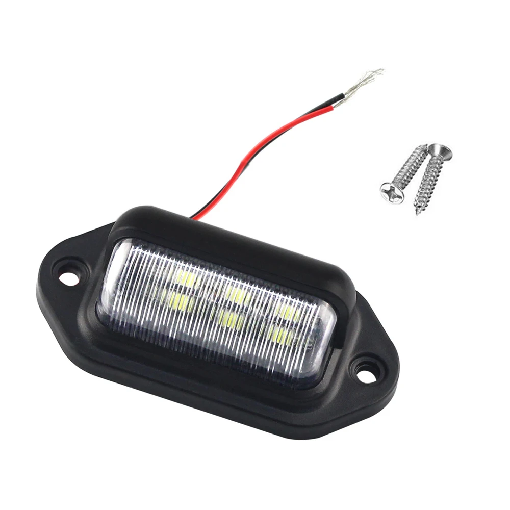 

Car Truck License Plate Lights 6 LED Universal License Taillight for Auto Trailer Motorcycle Van Boat Side Lamp 500LM