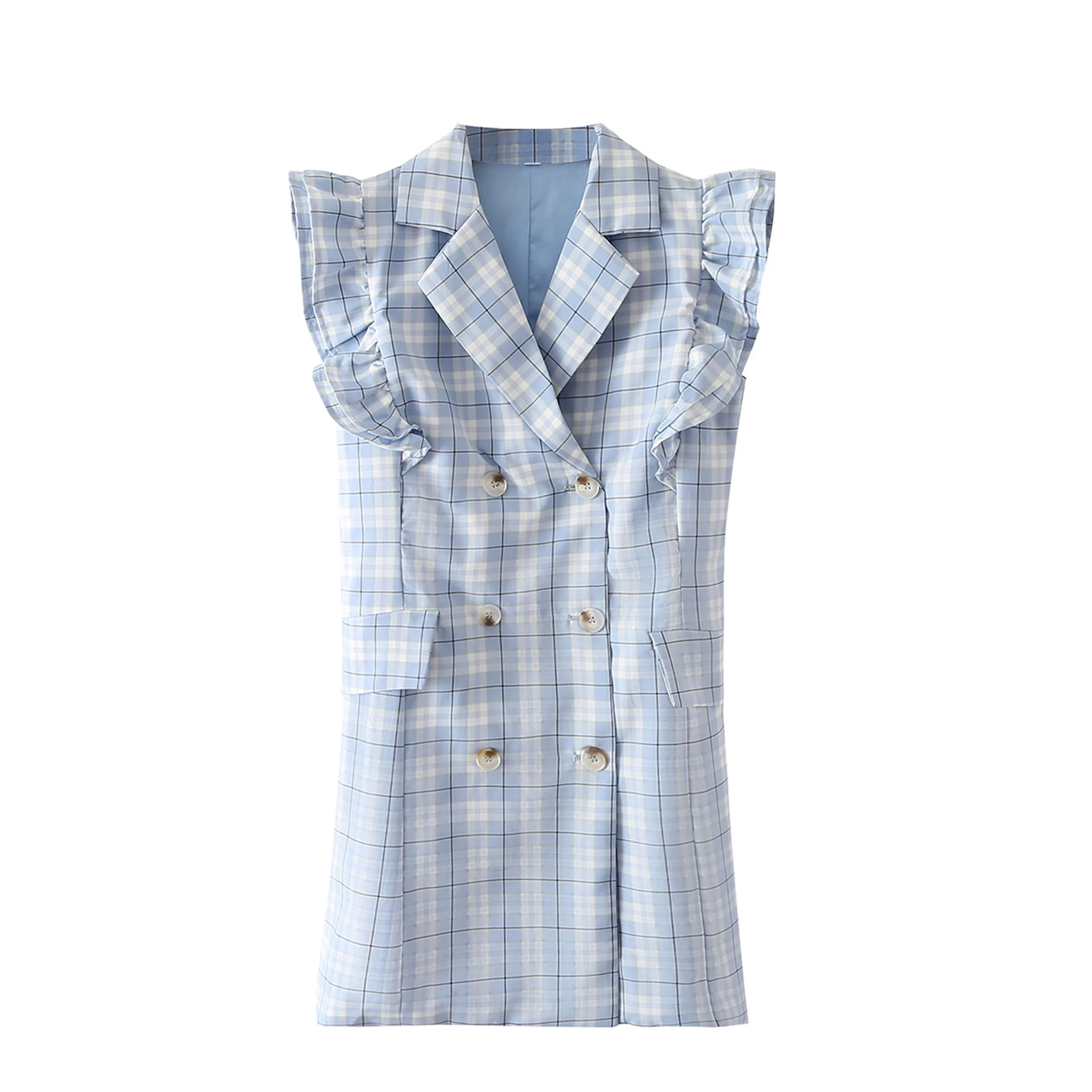 

Europe and the United States in the summer new plaid skirt suit