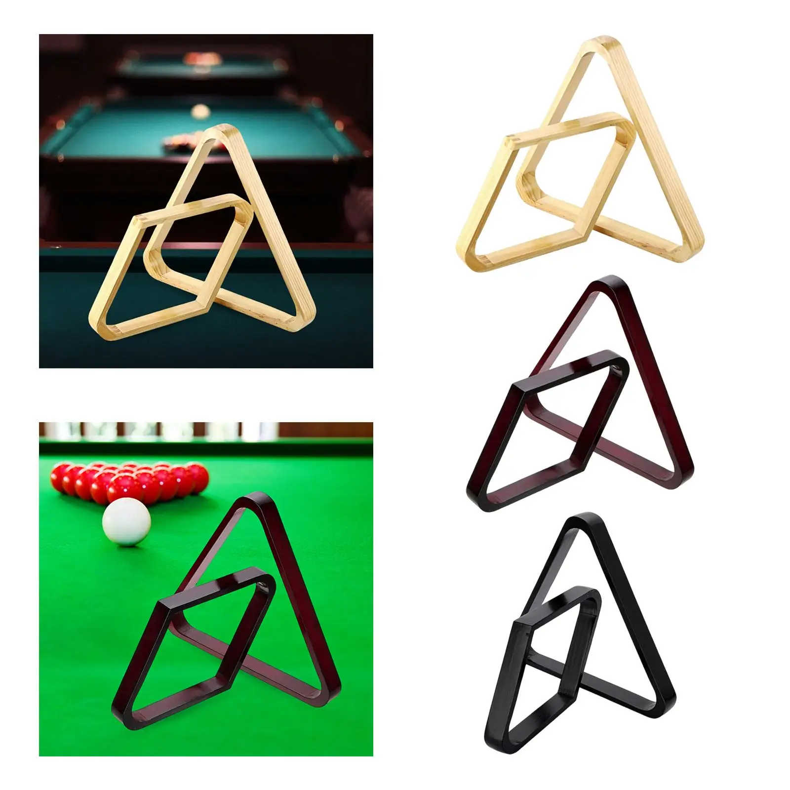 

Ball Billiard For Accessory Game Rack 2pcs Ball Sports Style Ball Vintage Triangle Nine Solid Ball Rack Holder Set
