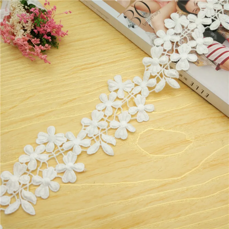 19 ярдов 5 см хлопковая кружевная лента ручная вышивка сделай сам материал для