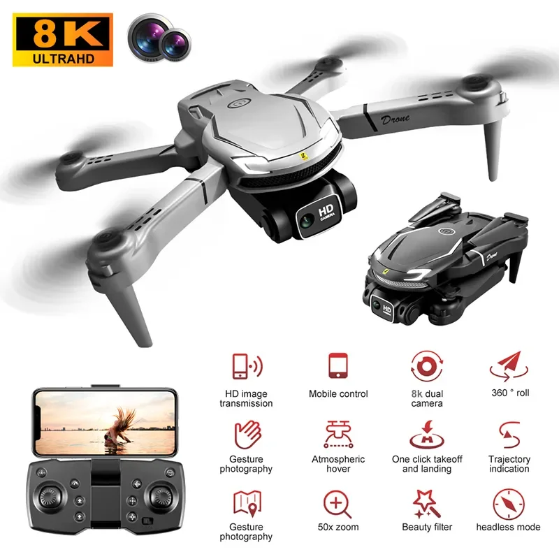 

V88 Drone RC 5000M Professional Obstacle Avoidance Aerial Photography GPS 8K HD Dual Camera Optical Flow Brushless Quadcopter