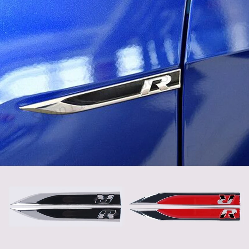 

Металлический 3d-значок с боковыми крыльями, эмблема, брызговик для Volkswagen Golf 7 MK6 JETTA POLO Tiguan, аксессуары для стайлинга автомобиля