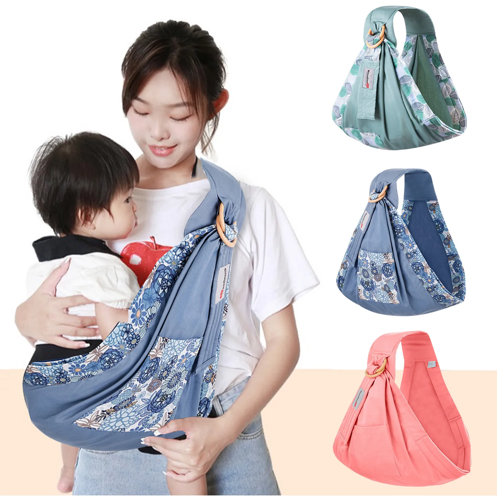 Baby Cotton Carrier E-Rgo Sling Wrap Stretchy Infant Sling Baby Cuddle Up Breathable Carrier Wrap Postpartum Belt Or Cover