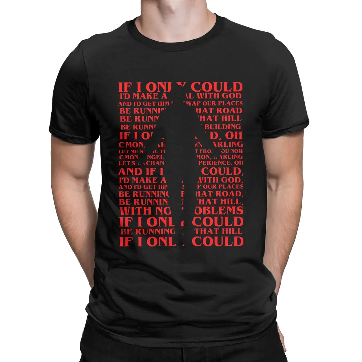 

T shirt for men Running Up That Hill Max Floating Stranger Things 4 100% Cotton Max Mayfield Round Neck Tee Shirt Adult T-Shirt