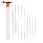 9 шт. стальные большие глаза складные иглы для вышивки бисером Швейные иглы Ассорти размер инструмент для ювелирных изделий