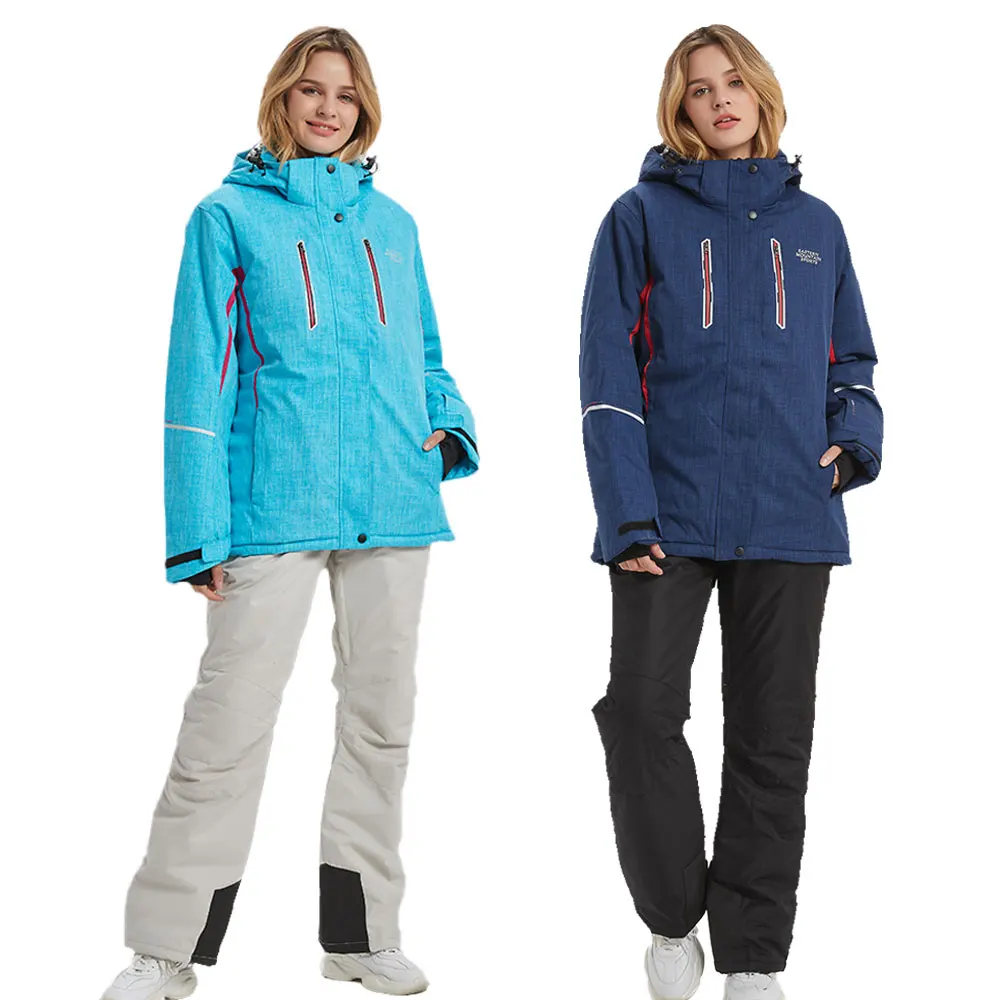 New Ski Suit Women -30 Warm Windproof Waterproof Winter Snow Snowboard Jackets And Pants Skiing And Snowboarding Suits  Brands