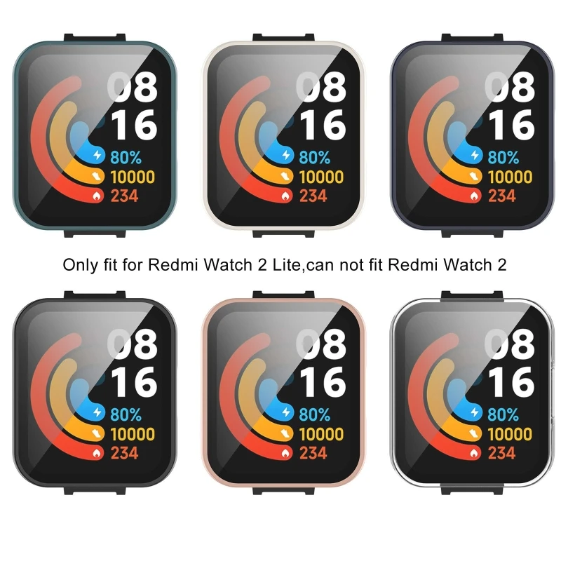Полный защитный чехол для Redmi Watch 2 Lite Водонепроницаемый экранный корпус умных часов Одноцельный аксессуар