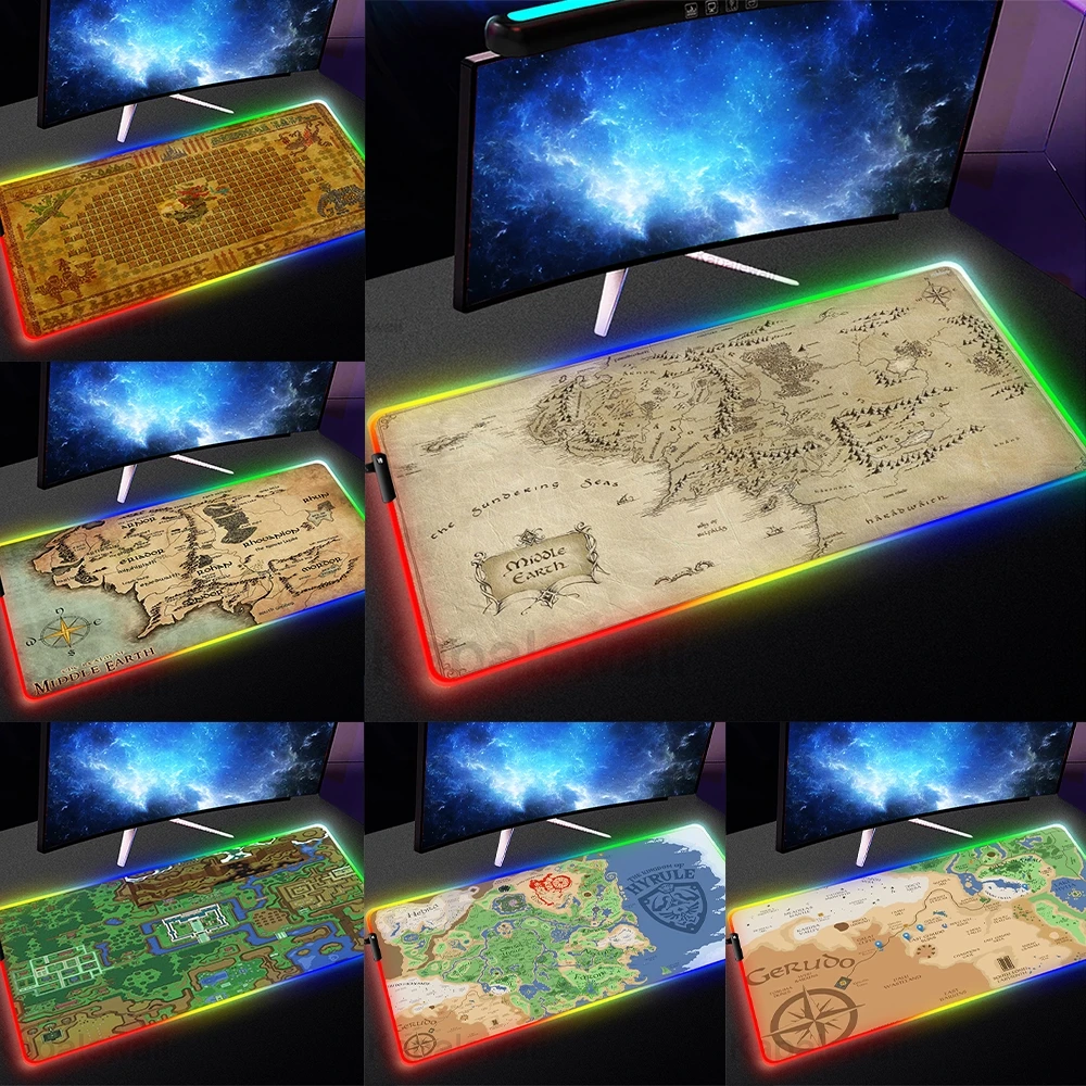 Большая карта RGB игра Mousepad светодиодный игровой мыши Pad XXL 900x400mm скорость геймер
