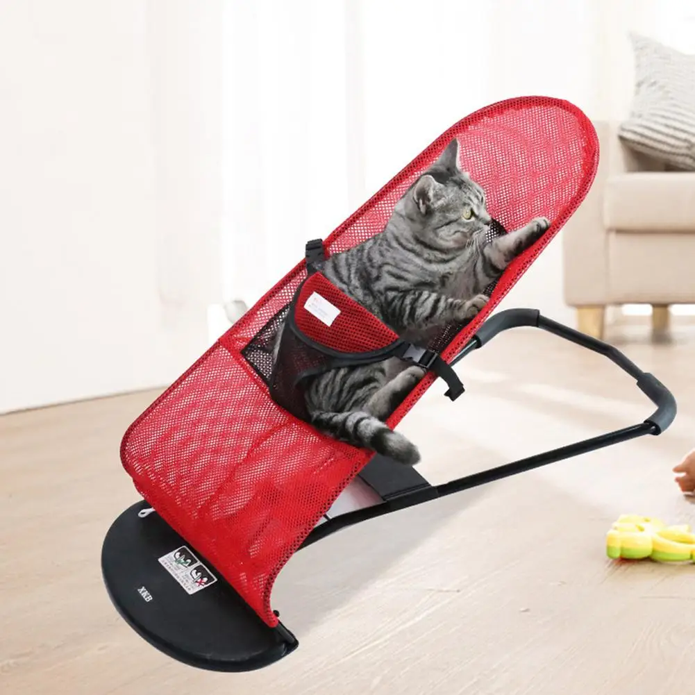 

Cat Rocking Chair Pet Dog Cat Bed Spring Recliner Portable Puppy Nest Folding House Comfort Nest for Pet Cat Bed Dog Supplies