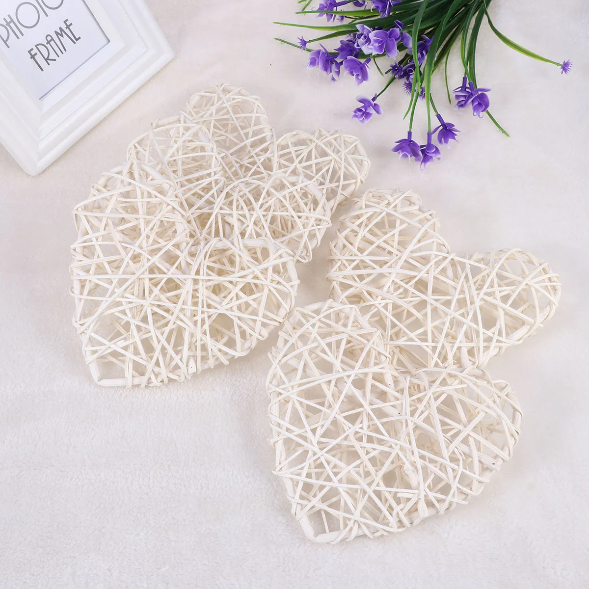 

Heart Rattan Wreath Decor Filler Wicker Wall Vase Decorations Decoration Wedding Room Christmas Hearts Rustic Ornaments