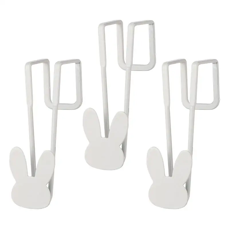 

Door Back Hangers Punch Free Hanger Hook With Rabbit Eye-Catching Lovely Rabbit Organizer Hook For Kitchen Bedroom Living Room