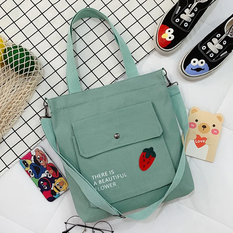 

WHYY Women's Shoulder Bag Woman Handbag Large-Capacity Simple Fashion Casual Canvas School Crossbody Messenger Bags for Women