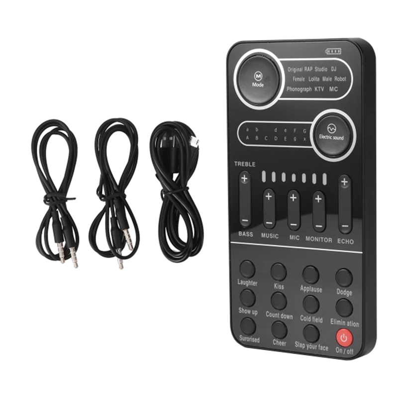 

Portable Multiple Audio Effect Voice Changer Bluetooth Live Sound Changing Card Phone PC Tablet Speaker Device