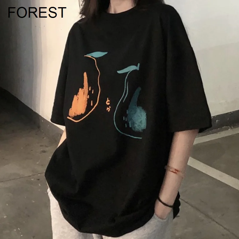 

Женская футболка с коротким рукавом, свободная тонкая футболка в Корейском стиле, весна-лето 2022