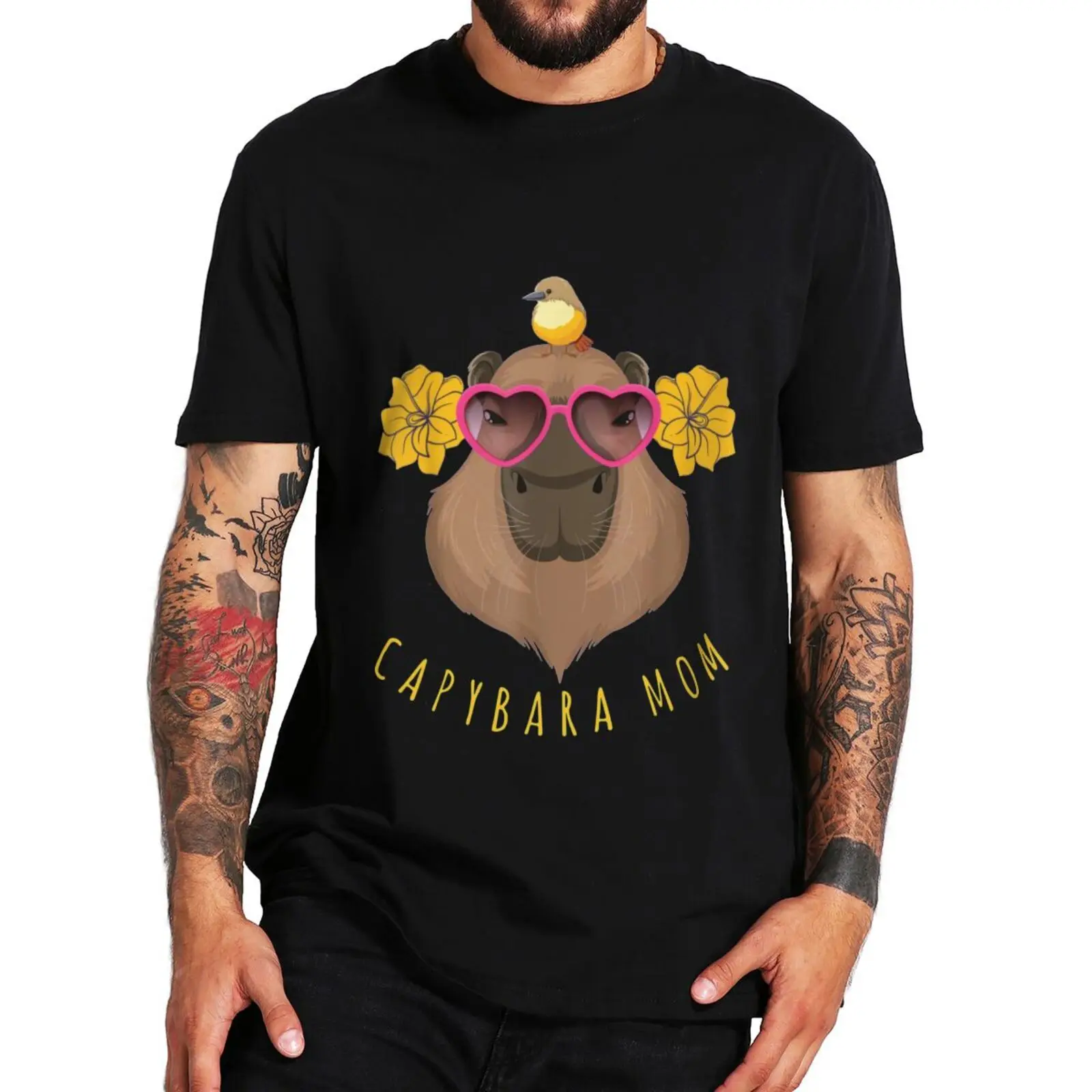 

Funny Capybara Sunglasses T Shirt Vintage Rodents Animals Capybara Lovers Gift Men Women T-shirts Soft Cotton Tee Tops