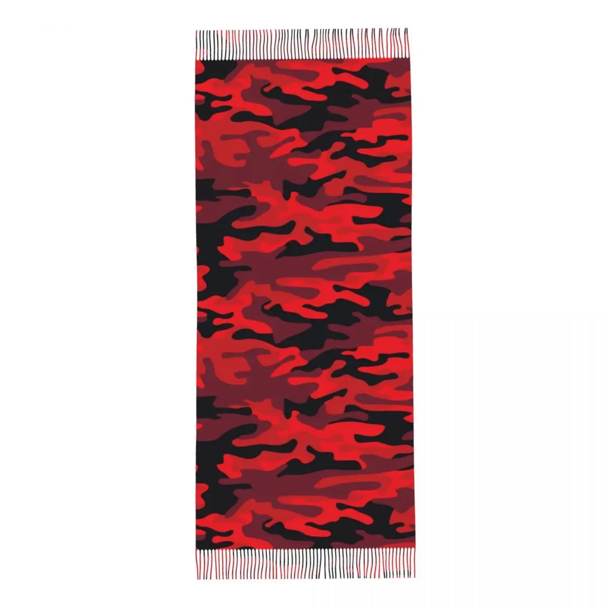 Красная камуфляжная шаль женские теплые большие длинные шарфы камуфляжный
