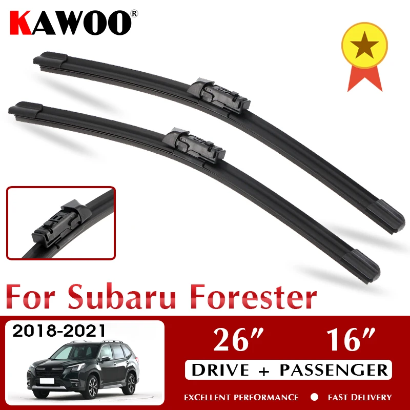 

KAWOO Wiper Car Wiper Blades For Subaru Forester 2018-2021 Windshield Windscreen Front Window Accessories 26"+16" LHD RHD