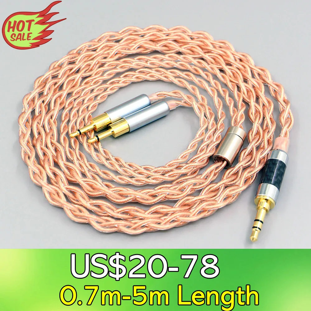 

4-ядерный 1,7 мм плетеный кабель для наушников Litz HiFi-OFC для наушников Sennheiser HD700 гарнитура 2,5 мм разъем наушников LN008096