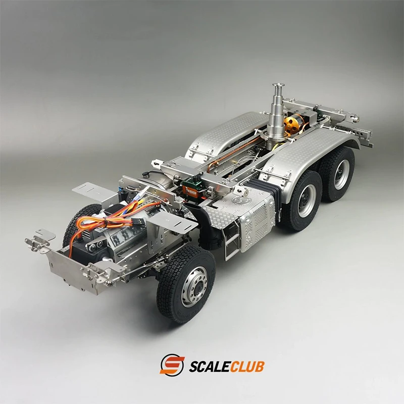 Scaleclub tamiya 1/14 6x6 цельнометаллический гидравлический трехходовой самосвал