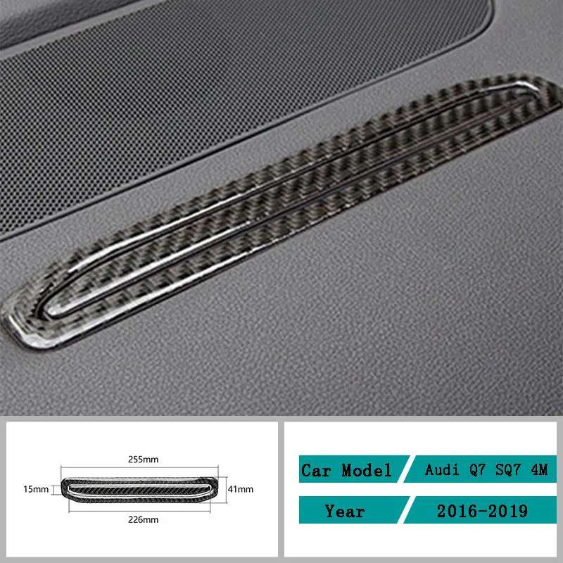 

Carbon Fiber Car Accessories Interior Central Control Panel Carbon Fiber Cover Trim Stickers For Audi Q7 SQ7 4M 2016-2019