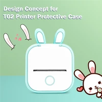 t02 mini photo portable portable printer special color silicone protective case