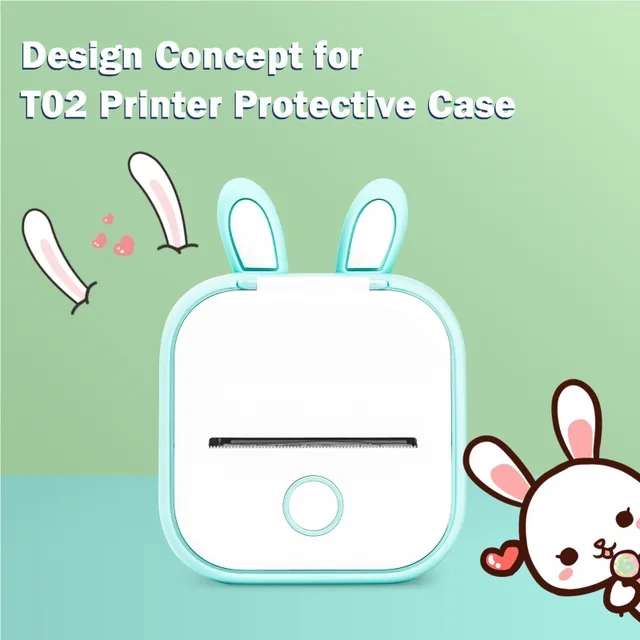T02 Mini Photo Photo Portable Printer Thermal Label Printer Special Color Silicone Protective Case 3