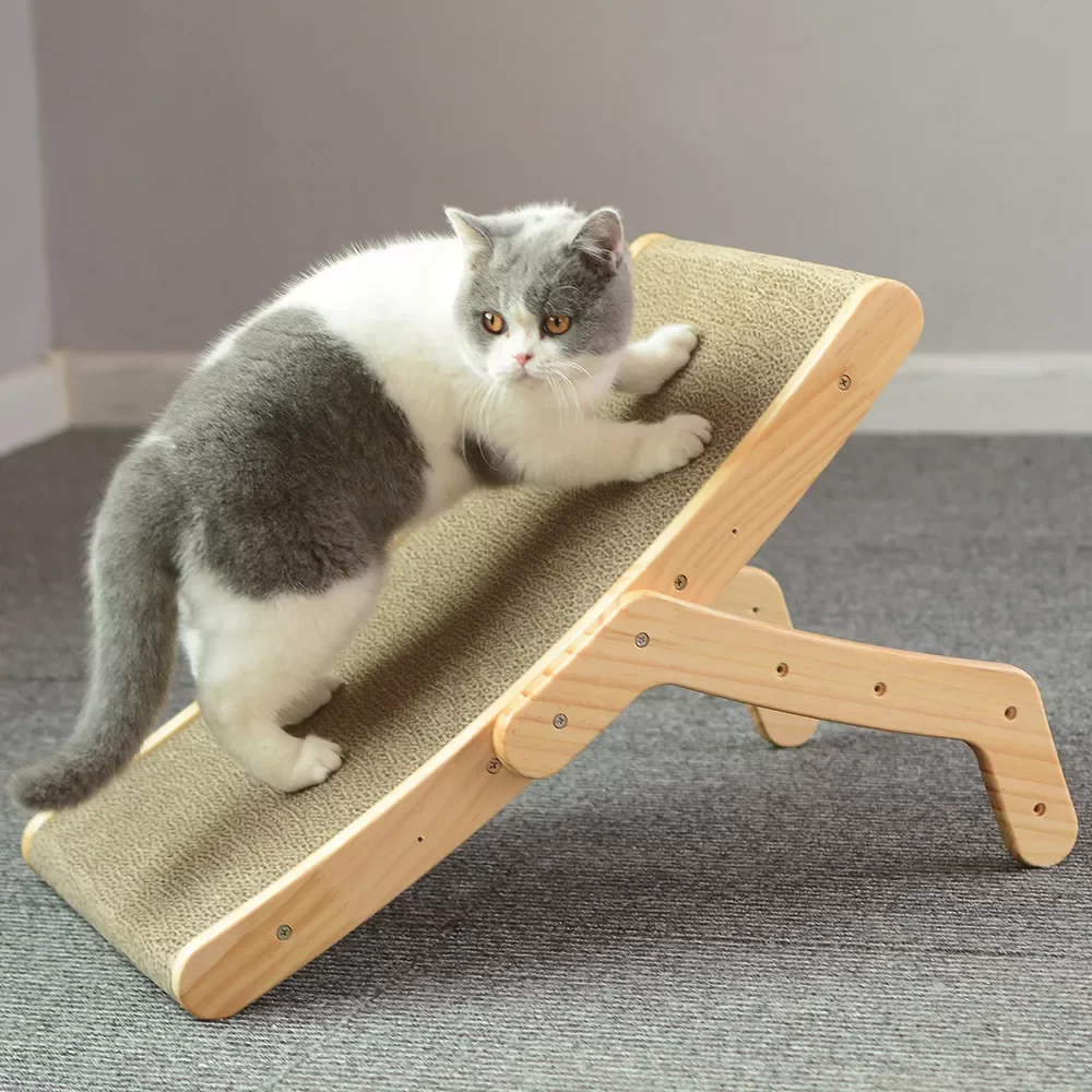 

Cat Scratcher Board Wooden Frame Cat Scratching Bed Anti-Scratch Toys Claw Couch Scraper For Cats