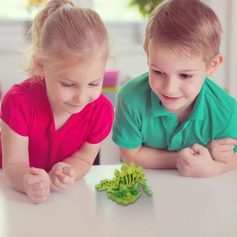 Игрушка Stegosaur с 3D принтом модель животного шарнирным соединением уникальные
