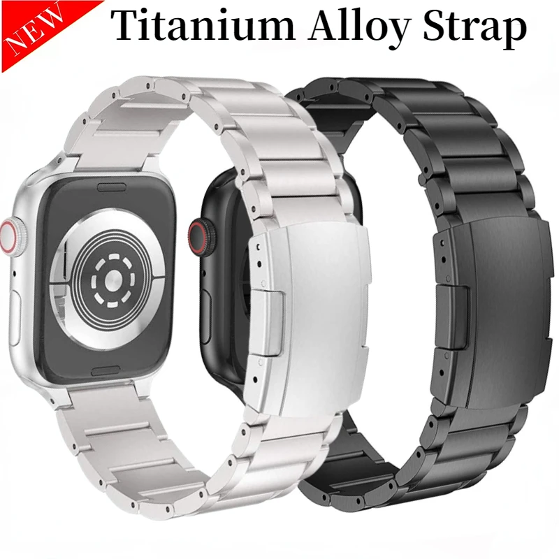 Titanium Strap For Apple watch Ultra 49mm 45mm 44mm 42mm 40mm 41mm 38mm Stainless Steel Bracelet For iwatch 8 7 6 5 4 3 SE Belt