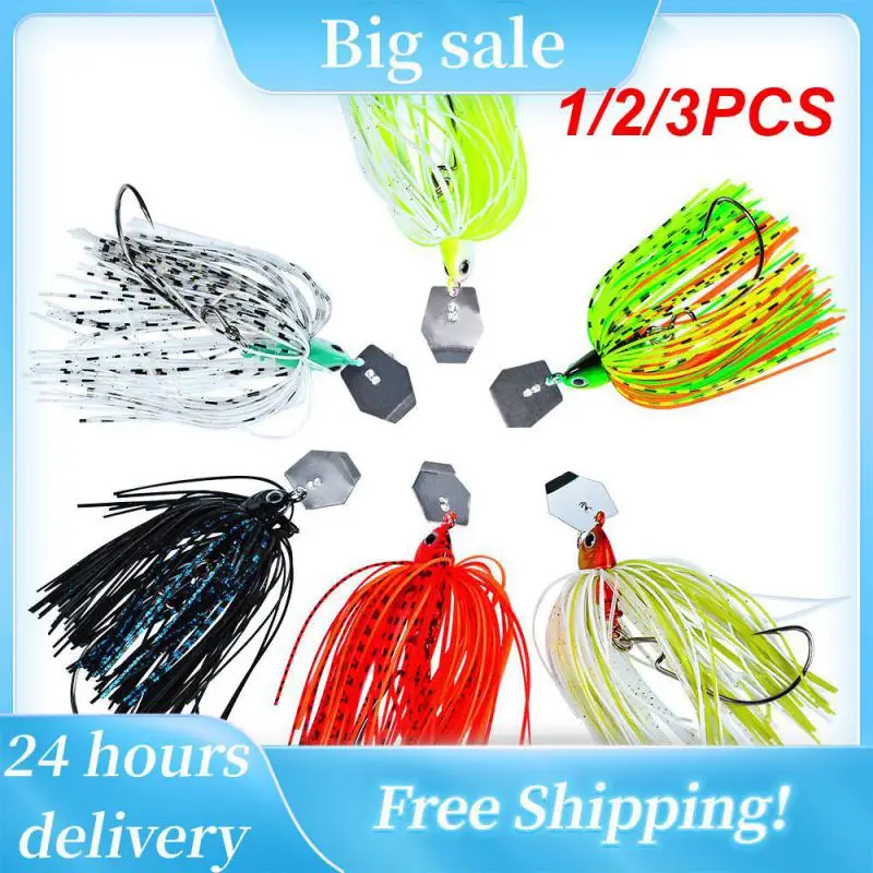 

1/2/3PCS Chatter Bait Spinner Bait Weedless Fishing Lure Buzzbait Wobbler Chatterbait for Bass Pike Walleye Fish