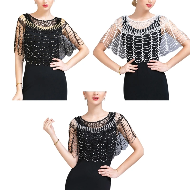 

Women Beaded Shawl Wrap 1920s Shawl Wrap Cape Shawl for Evening Dresses