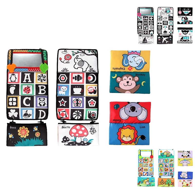 

Floor Mirror Developmental Baby Mirror Time Toys Activity Double High Contrast Baby Toy Infant Toys