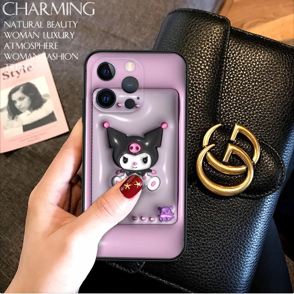Мягкий чехол Z83 3D Kuromi для Huawei Y5P Y6P Y7A Y8P Y9A Y6 Y7 Y8S Y9S Y9 Prime Nova 9 9I 4E 5T 7 Mate 10 Lite 20 Pro P30