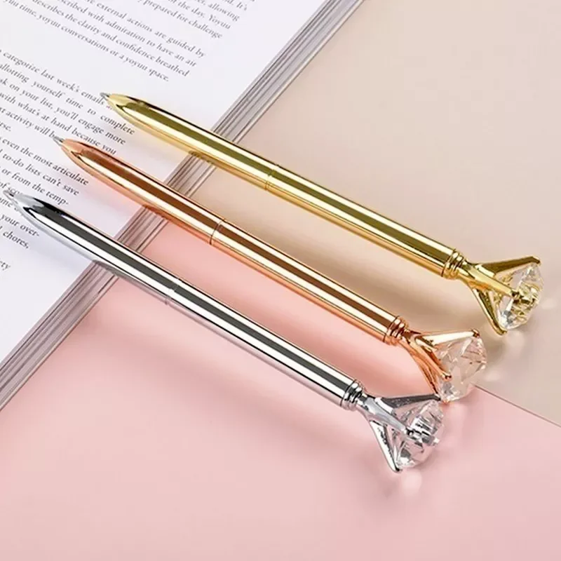

Diamond Crystal Pen Cute Gem Ballpoint Pens Diamond Metal Ballpoint Pen Beautiful Gift Pen Fashion School Office Supplies