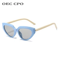 oec cpo fashion cat eye sunglasses women trendy triangle sun glasses female vintage punk eyewear shades uv400 gafas de sol