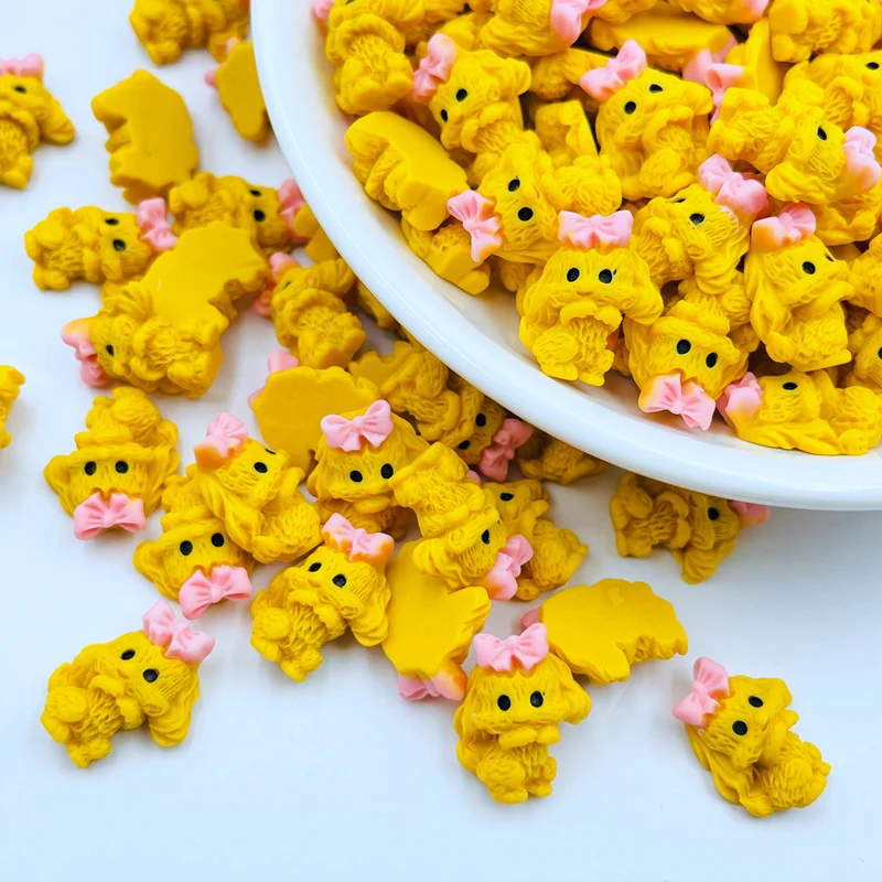 Новинка милый миниатюрный мультяшный щенок Kawaii искусственная смола с плоским