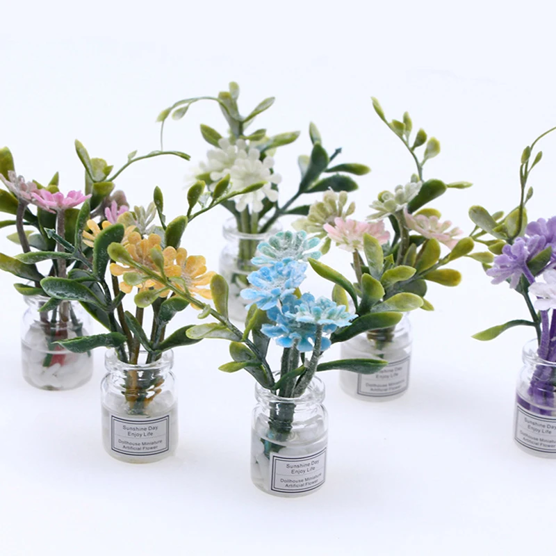 

Dollhouse Miniature Potted Plants Doll House Furniture Decoration Accessories DIY Decor