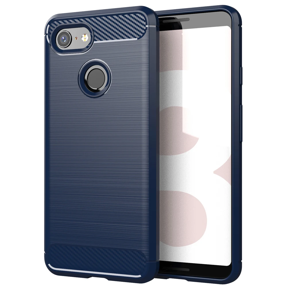 Carbon Fiber Case For Google Pixel 4A 2 3 3a 4 5 Case TPU Soft Shockproof Cover for Pixel 3a XL 5XL 4a 4 2 3 XL Phone Case Cover