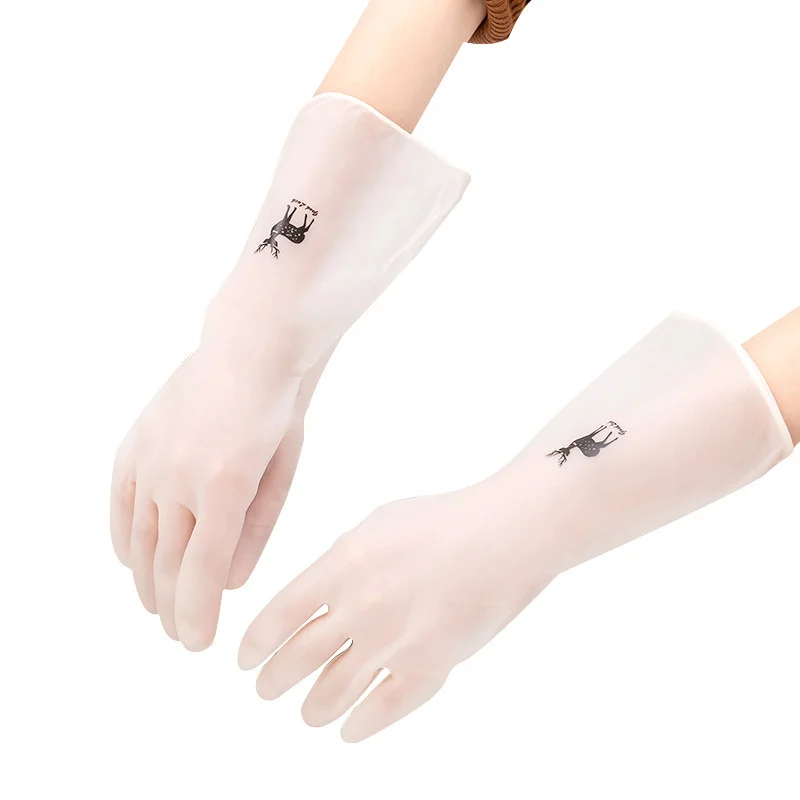 

Female Waterproof Rubber Latex Dishwashing Gloves Kitchen Durable Cleaning Housework Chores Dishwashing Cleaning Dishes Tools