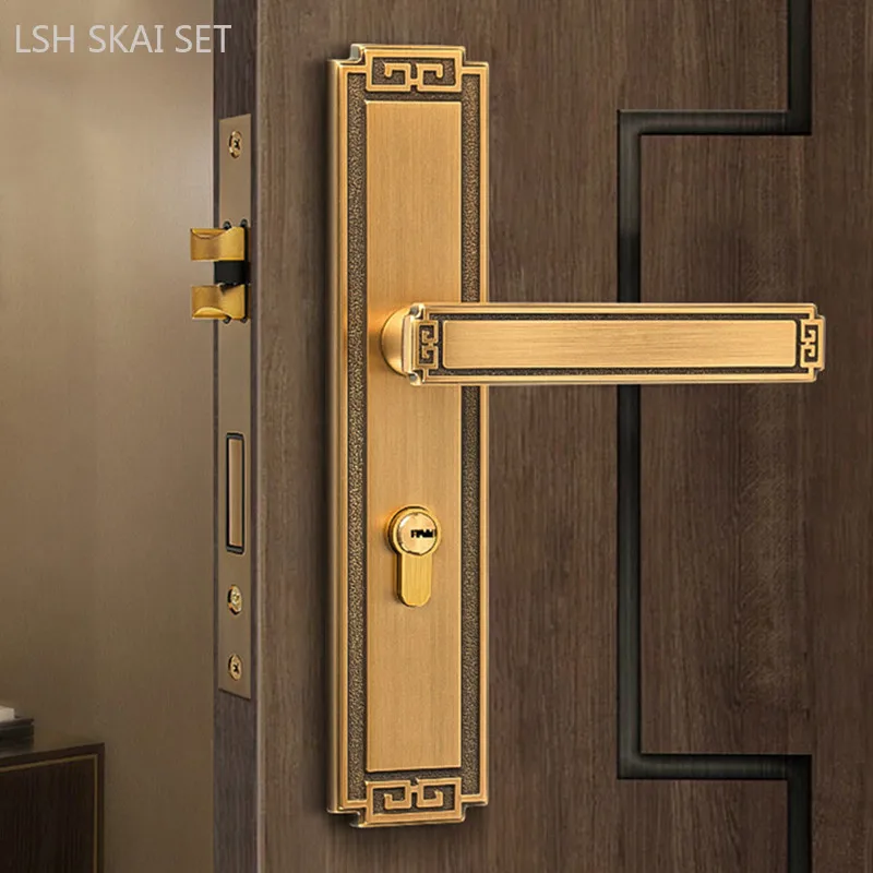 Китайский медный Магнитный бесшумный дверной замок высокого качества бытовой