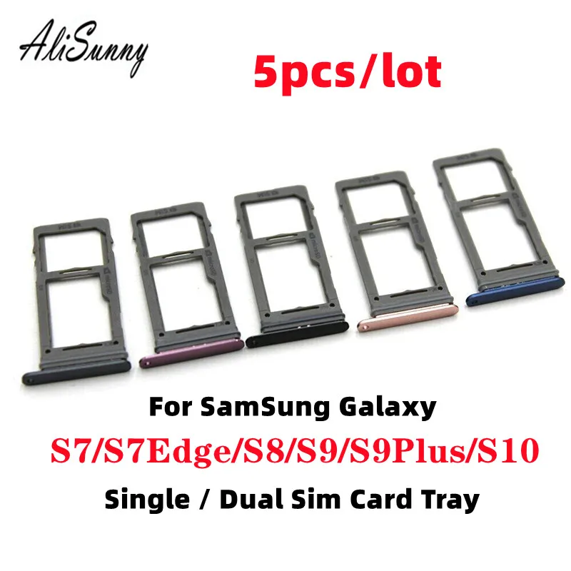 AliSunny 5 шт. слот для одной Sim-карты с двумя слотами SamSung Glaxy S7 S8 S9 S10 Plus Edge Nano Micro SD