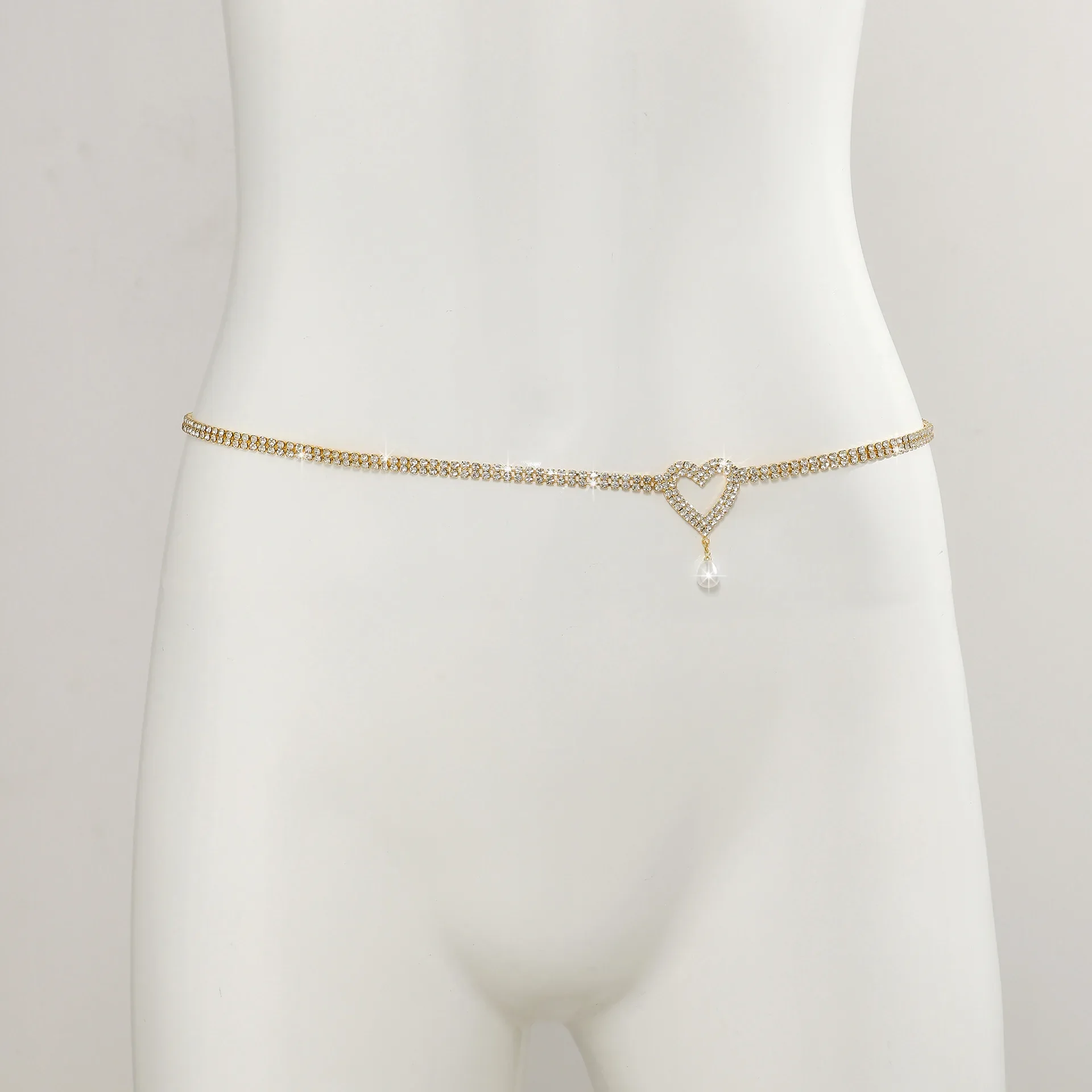 Элегантная простая поясная цепочка с бриллиантами летняя пляжная для отдыха