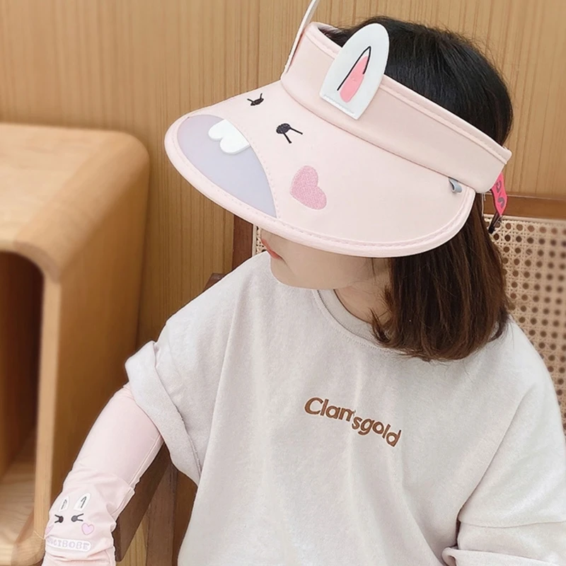 Детская летняя шляпа с козырьком и мультяшными ушками |