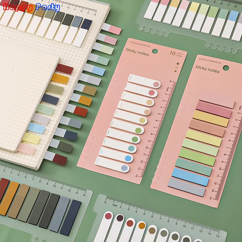 

200 Sheets / Morandi Color Index Stickers,Learning To Classify Post-it Notes Office Stationery Stickers