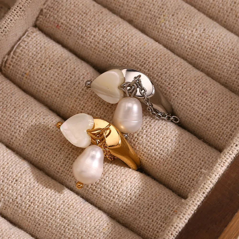 Ailodo 18-каратные позолоченные кольца из нержавеющей стали для женщин элегантные с