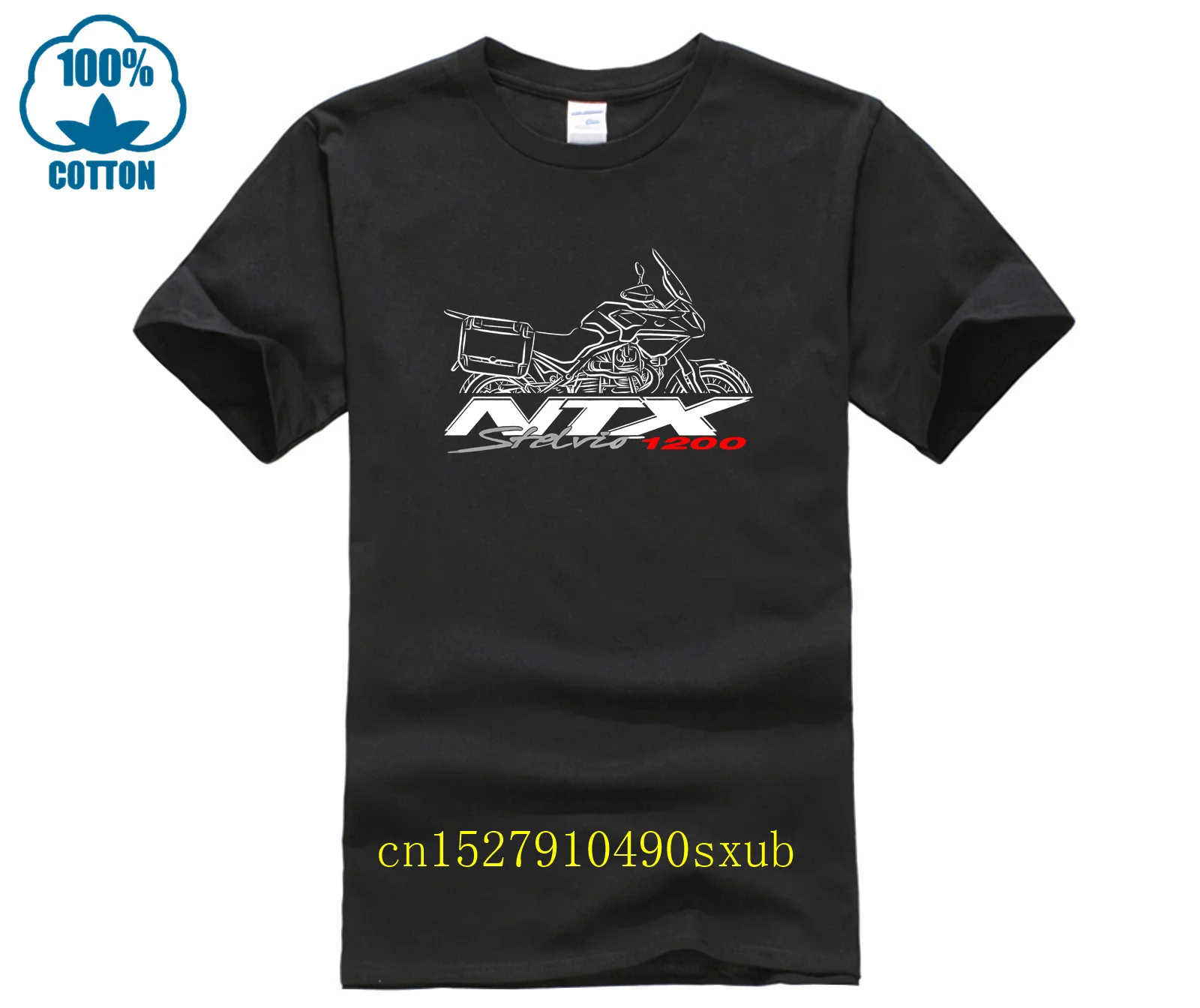 Мужская футболка повседневная Moto Guzzi Stelvio 1200 NTX для мотоциклистов с графическим